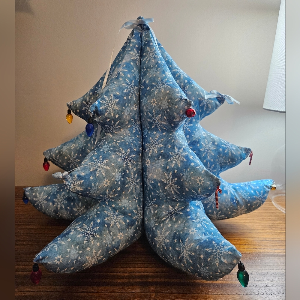Snowflake Stuffed Christmas Tree Vintage